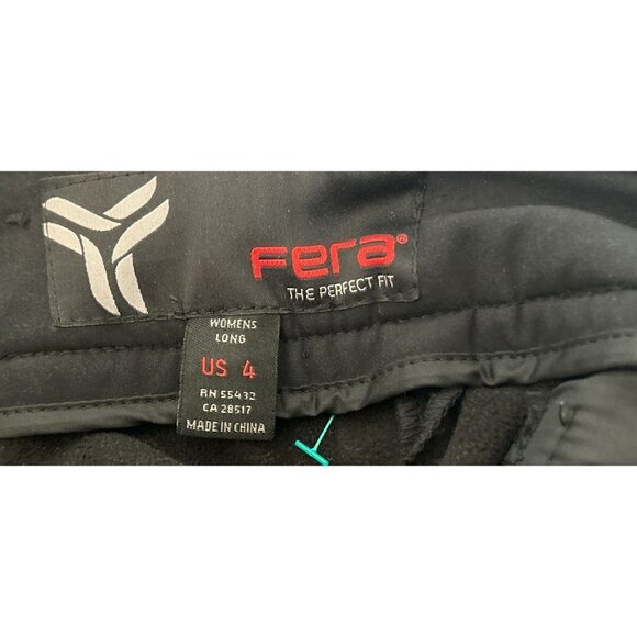 FERA The Perfect Fit Snow Ski Pants Black White Stripe Insulated Size 4 - Picture 6 of 11
